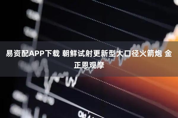 易资配APP下载 朝鲜试射更新型大口径火箭炮 金正恩观摩